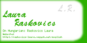 laura raskovics business card